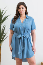 Plus Out Of Office Chambray Dress