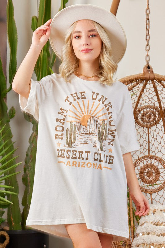 Roam the Unknown Retro Oversized T Shirt