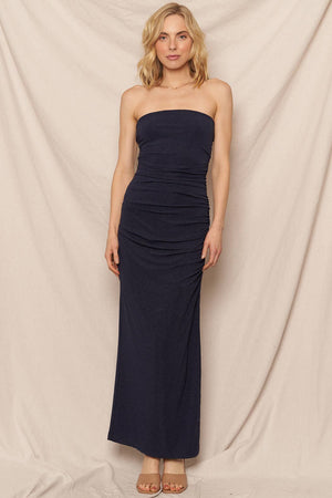 Starry Night Glitter Tube Maxi Dress