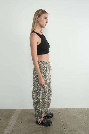 Favourite Relaxed Leopard Print Pull On Pants