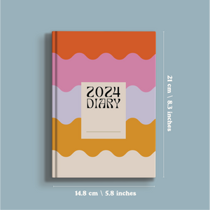 2024 Hardback Diary | Rainbow Waves