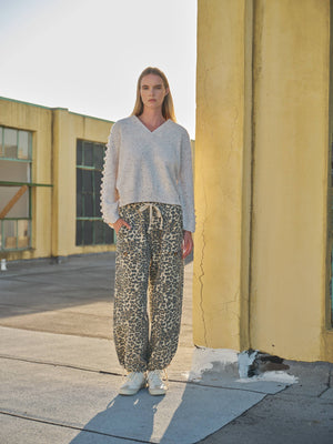 Favourite Relaxed Leopard Print Pull On Pants