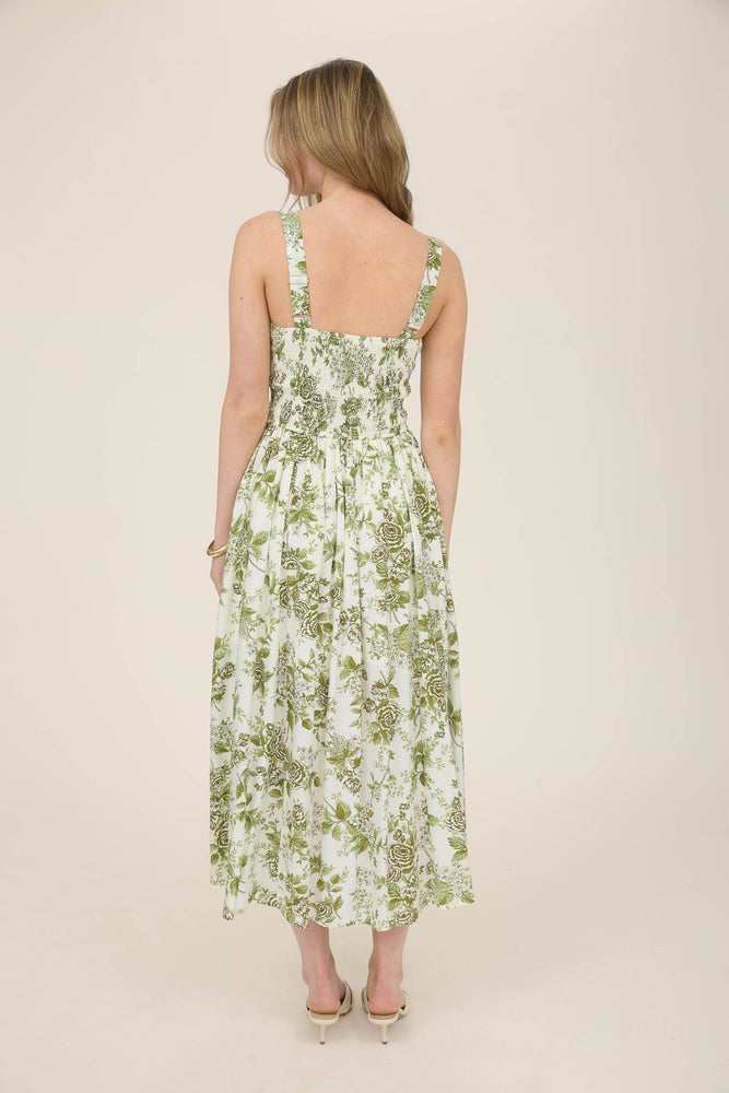 Italian Countryside Corset Midi Dress