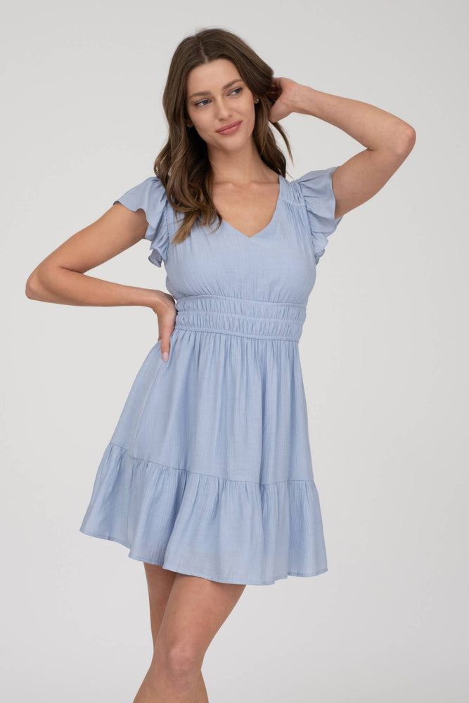 Carefree Ruffle Mini Dress