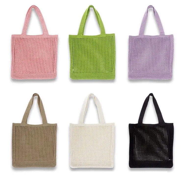 Easy Being Green Mesh Knit Bags