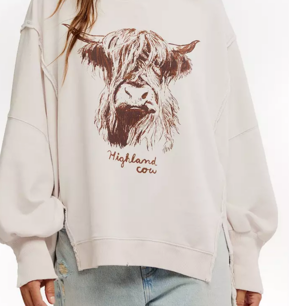 Highland Cow Camden Sweater