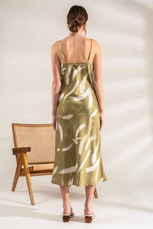 
                
                    Load image into Gallery viewer, Brush Strokes Midi Dress
                
            