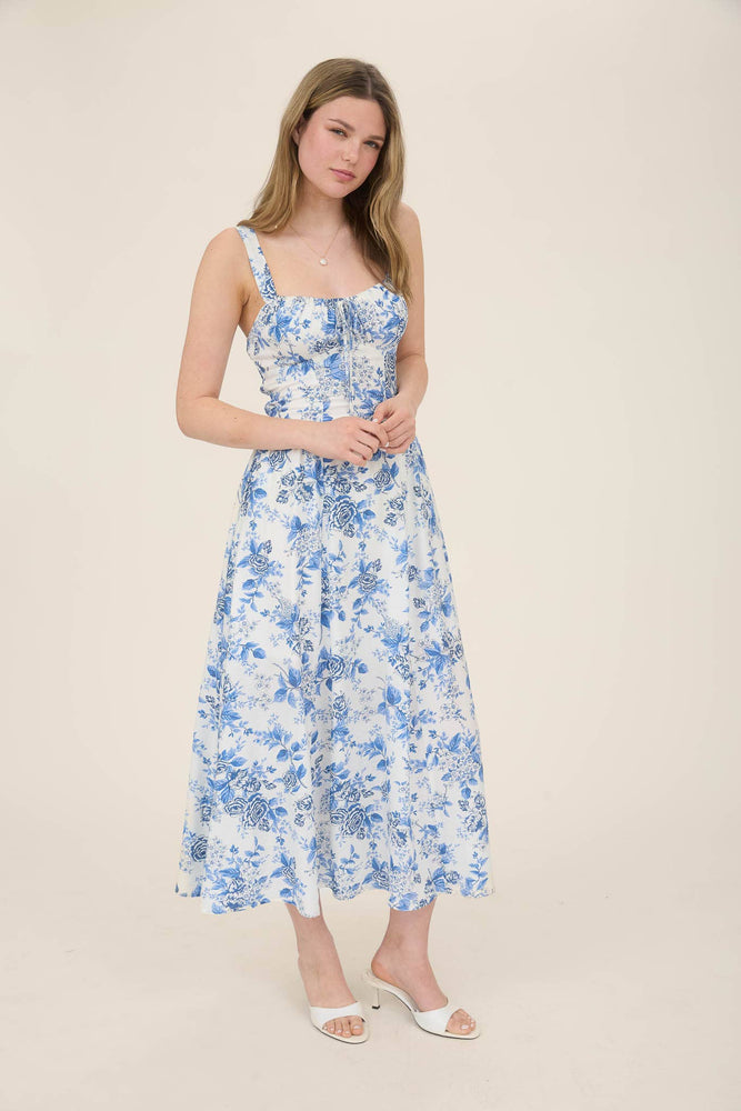 Italian Countryside Corset Midi Dress