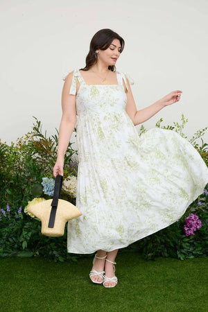 Plus Fruit Blossom Midi Dress