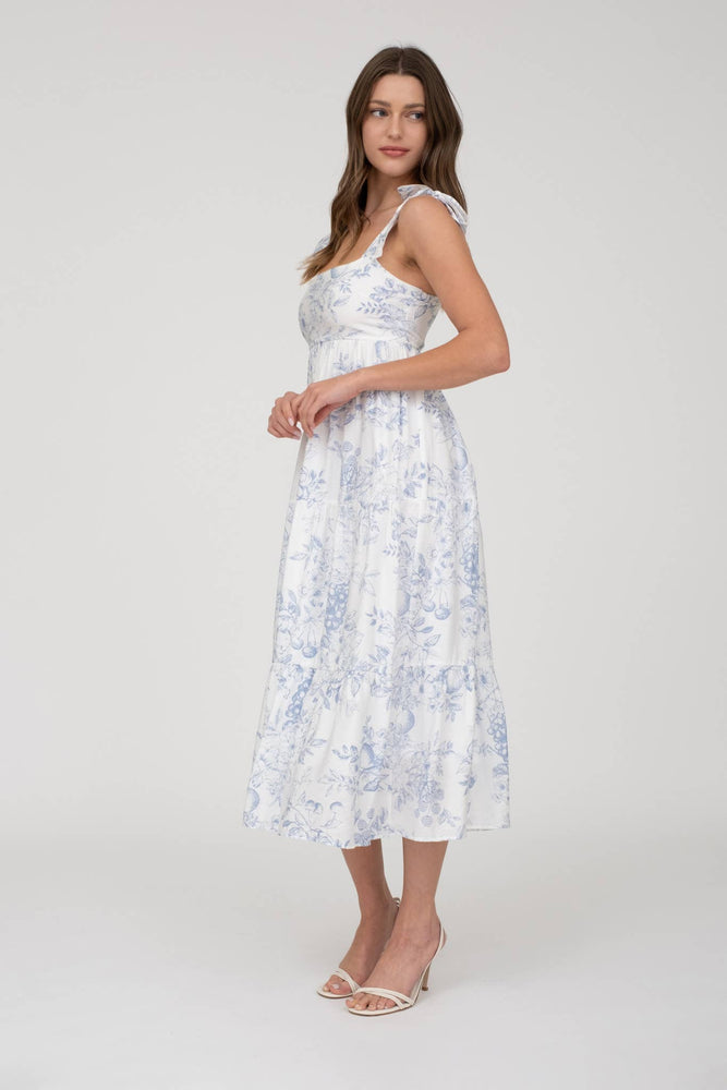 Fruit Blossom Midi Dress