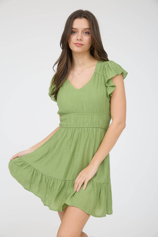 Carefree Ruffle Mini Dress