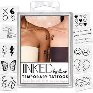 Two of A Kind Temporary Tattoo Pack