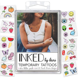 
                
                    Load image into Gallery viewer, Retro Littles  Temporary Tattoo Pack
                
            