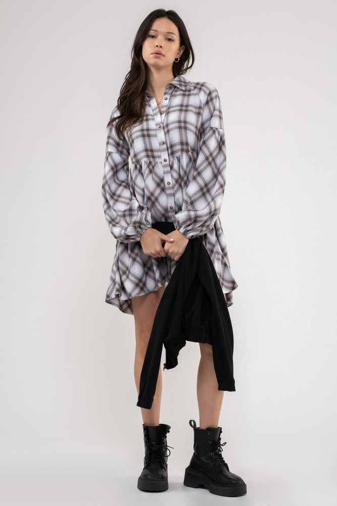 
                
                    Load image into Gallery viewer, 90s Grunge Plaid Dress
                
            