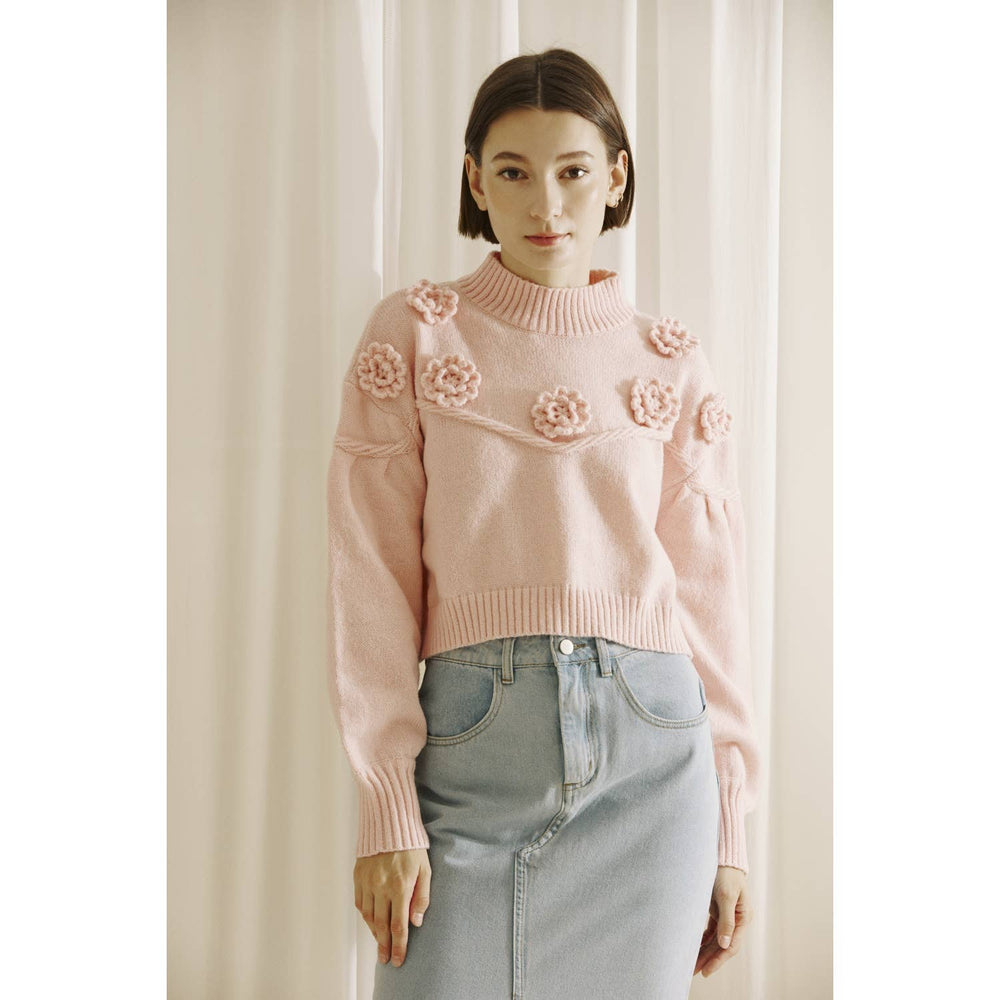 
                
                    Load image into Gallery viewer, Buy Myself Flowers Knit Sweater
                
            