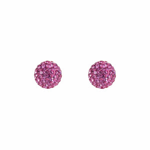 
                
                    Load image into Gallery viewer, Park and Buzz radiance stud. Sparkle ball earrings. Hillberg and Berk. Canadian Brand. Glitter ball earrings. Bubblegum pink sparkle earrings jewelry jewellery. Valentines gift. 
                
            