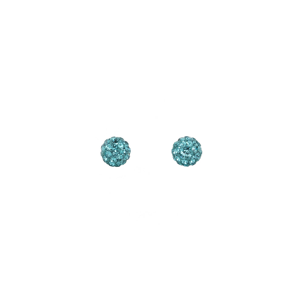 
                
                    Load image into Gallery viewer, Park and Buzz radiance stud. Sparkle ball earrings. Hillberg and Berk. Canadian Brand. Glitter ball earrings.Teal blue green sparkle earrings jewelry jewellery. Valentines gift.
                
            