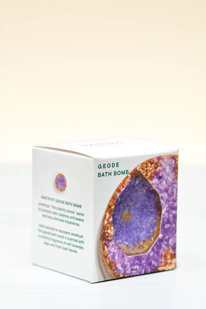 
                
                    Load image into Gallery viewer, Amethyst Geode Bath Bomb
                
            