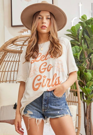 Let’s Go Girls Retro Oversized T Shirt
